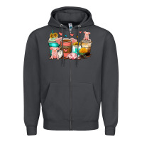 Smoke pigs coffee cups Zipper Hoodie - Zillion Design Studio