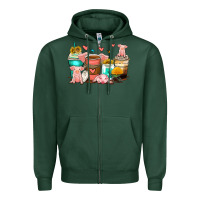 Sports Green pigs coffee cups Zipper Hoodie - Zillion Design Studio