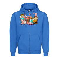 True Royal pigs coffee cups Zipper Hoodie - Zillion Design Studio