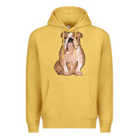 Antique Gold bulldog Premium Hoodie - MaliasSmallBusiness
