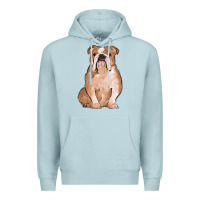 Blue Mist bulldog Premium Hoodie - MaliasSmallBusiness