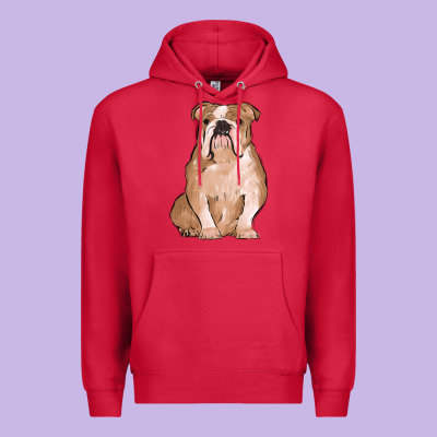 Bulldog Premium Hoodie Designed By Maliassmallbusiness