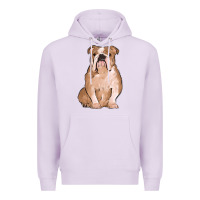 Lilac bulldog Premium Hoodie - MaliasSmallBusiness