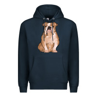 Navy bulldog Premium Hoodie - MaliasSmallBusiness