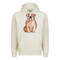 Oatmeal Heather bulldog Premium Hoodie - MaliasSmallBusiness