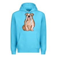 Ocean Blue bulldog Premium Hoodie - MaliasSmallBusiness