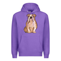 Purple bulldog Premium Hoodie - MaliasSmallBusiness