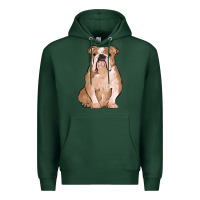 Sports Green bulldog Premium Hoodie - MaliasSmallBusiness