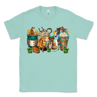 Seafoam horses coffee cups Classic Tee - Zillion Design Studio