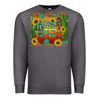 Charcoal Heather don't think jesus done it that way western skeleton cactus Premium Sweatshirt - Artiststas