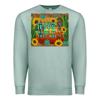 Seafoam don't think jesus done it that way western skeleton cactus Premium Sweatshirt - Artiststas