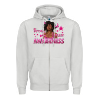 Dove Grey Breast Cancer Awareness with Afro Woman Zipper Hoodie - texasbilliewilder