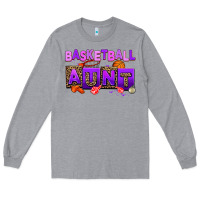Heather Grey basketball aunt Long Sleeve Tee - AdoDesignShop