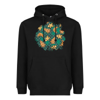 Black christmas gingerbread cookies patch Heavyweight Hoodie - BundleAndBundleShop