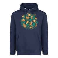 Navy christmas gingerbread cookies patch Heavyweight Hoodie - BundleAndBundleShop