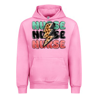 Fuchsia Pink nurse leopard lightning bolt Urban Hoodie - MaliasSmallBusiness