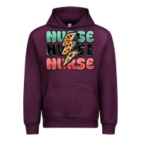 Mauve Wine nurse leopard lightning bolt Urban Hoodie - MaliasSmallBusiness