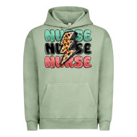 Pigment Oil Green nurse leopard lightning bolt Urban Hoodie - MaliasSmallBusiness