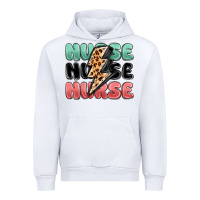 White nurse leopard lightning bolt Urban Hoodie - MaliasSmallBusiness