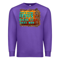 Purple don't jesus done it that way western skeleton Premium Sweatshirt - Artiststas