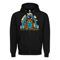 Black rainbow sunflower gemstone Zipper Hoodie - RanaPortraitStore