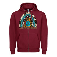 Burgundy rainbow sunflower gemstone Zipper Hoodie - RanaPortraitStore