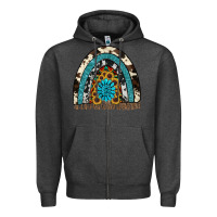 Charcoal Heather rainbow sunflower gemstone Zipper Hoodie - RanaPortraitStore