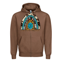 Chestnut rainbow sunflower gemstone Zipper Hoodie - RanaPortraitStore