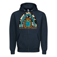 Navy rainbow sunflower gemstone Zipper Hoodie - RanaPortraitStore