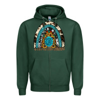 Sports Green rainbow sunflower gemstone Zipper Hoodie - RanaPortraitStore