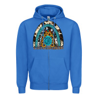 True Royal rainbow sunflower gemstone Zipper Hoodie - RanaPortraitStore