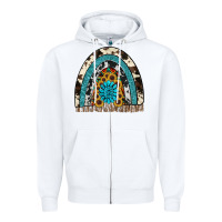 White rainbow sunflower gemstone Zipper Hoodie - RanaPortraitStore