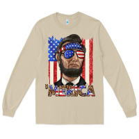 Mushroom merica with lincoln Long Sleeve Tee - texasbilliewilder