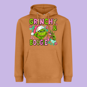 Christmas Characters And Bougie Heavyweight Hoodie Designed By Adodesignshop