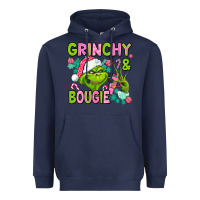 Navy christmas characters and bougie Heavyweight Hoodie - AdoDesignShop