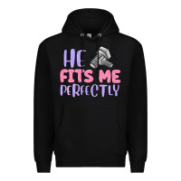Black he fits me perfectly Premium Hoodie - MaliasSmallBusiness