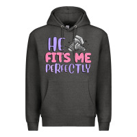 Charcoal Heather he fits me perfectly Premium Hoodie - MaliasSmallBusiness