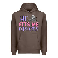 Coffee he fits me perfectly Premium Hoodie - MaliasSmallBusiness