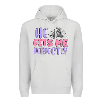 Dove Grey he fits me perfectly Premium Hoodie - MaliasSmallBusiness
