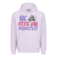 Lilac he fits me perfectly Premium Hoodie - MaliasSmallBusiness