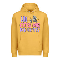 Mustard he fits me perfectly Premium Hoodie - MaliasSmallBusiness