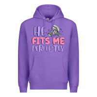 Purple he fits me perfectly Premium Hoodie - MaliasSmallBusiness