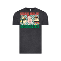 Vintage Black Chillin with my Snowmies Vintage Tee - BarkalooDesign