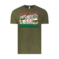 Vintage Olive Chillin with my Snowmies Vintage Tee - BarkalooDesign