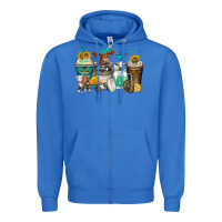 True Royal cows coffee cups Zipper Hoodie - Zillion Design Studio