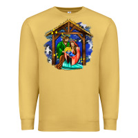 Antique Gold jesus and mary with god Premium Sweatshirt - AdoDesignShop