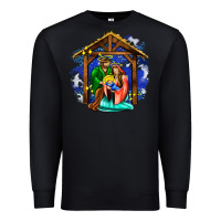 Black jesus and mary with god Premium Sweatshirt - AdoDesignShop