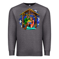 Charcoal Heather jesus and mary with god Premium Sweatshirt - AdoDesignShop