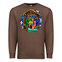 Chestnut jesus and mary with god Premium Sweatshirt - AdoDesignShop