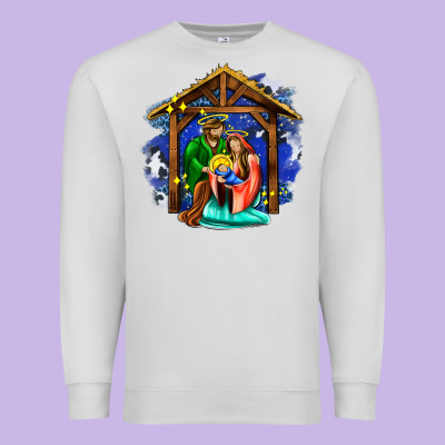 Jesus And Mary With God Premium Sweatshirt Designed By Adodesignshop